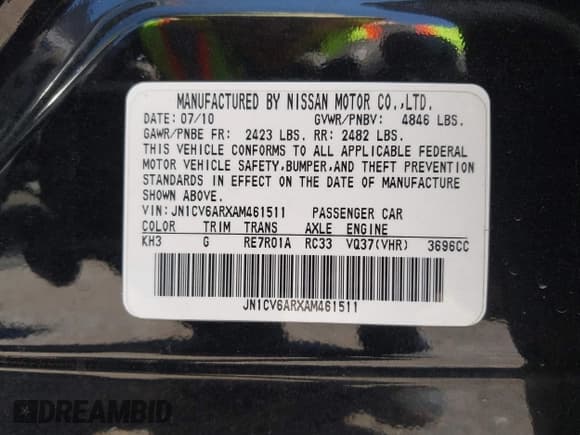 ✅ 2010 Infiniti G37 x • VIN: JN1CV6ARXAM461511 • Лот: 42984612. Опубликован ранее на IAAI с пробегом 219 343 миль. Бесплатный доступ к архиву аукционных продаж из США и подробный отчёт об истории автомобиля на DreamBid. Изображение 9.