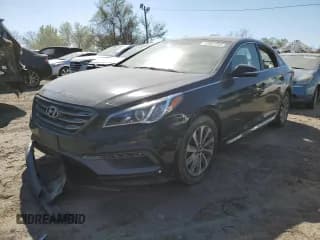 ✅ 2015 Hyundai Sonata Sport • VIN: 5NPE34AF7FH097846 • Лот: 47381763. Опубликован ранее на Copart с пробегом 109 878 миль. Бесплатный доступ к архиву аукционных продаж из США и подробный отчёт об истории автомобиля на DreamBid. Изображение 1.