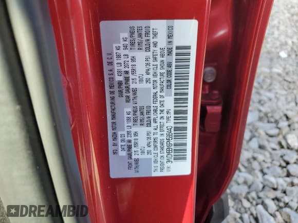 ✅ 2023 Mazda CX-30 S Select • VIN: 3MVDMBBM8PM586440 • Лот: 81828745. Опубликован ранее на Copart с пробегом 24 289 миль. Бесплатный доступ к архиву аукционных продаж из США и подробный отчёт об истории автомобиля на DreamBid. Изображение 13.