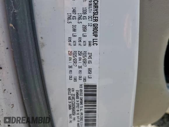 ✅ 2013 Chrysler Town & Country Touring L • VIN: 2C4RC1CGXDR606950 • Лот: 82269735. Опубликован ранее на Copart с пробегом Не указан. Бесплатный доступ к архиву аукционных продаж из США и подробный отчёт об истории автомобиля на DreamBid. Изображение 13.