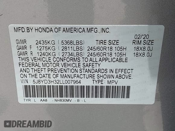 ✅ 2020 Acura MDX • VIN: 5J8YD3H32LL007964 • Lot: 42787647. Wystawiony na IAAI z przebiegiem 82 464 mil. Bezpłatny archiwum sprzedaży aukcyjnych z USA i szczegółowy raport historii pojazdu na DreamBid. Zdjęcie 9.