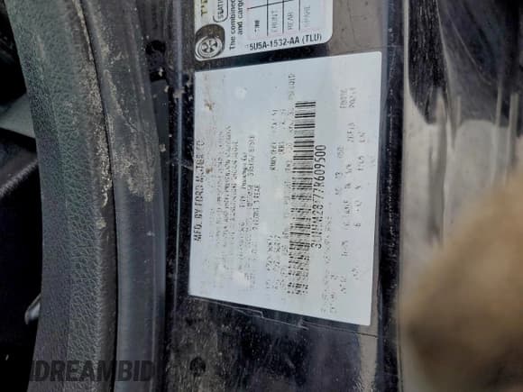 ✅ 2007 Lincoln MKZ • VIN: 3LNHM28T77R609500 • Lot: 94408775. Listed on Copart with 170,976 mi. Free auction sales archive from the USA and detailed vehicle history report at DreamBid. Image 12.