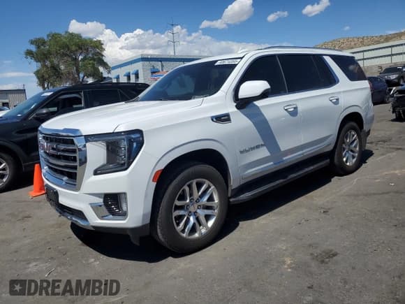 ✅ 2022 GMC Yukon SLT • VIN: 1GKS2BKDXNR349236 • Lot: 60674355. Listed on Copart with 57,576 mi. Free auction sales archive from the USA and detailed vehicle history report at DreamBid. Image 1.