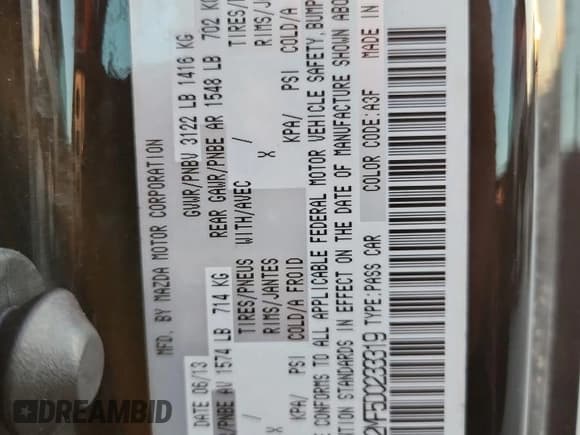 ✅ 2013 Mazda MX-5 Miata Club • VIN: JM1NC2MF5D0233319 • Lot: 82054395. Listed on Copart with 35,300 mi. Free auction sales archive from the USA and detailed vehicle history report at DreamBid. Image 12.