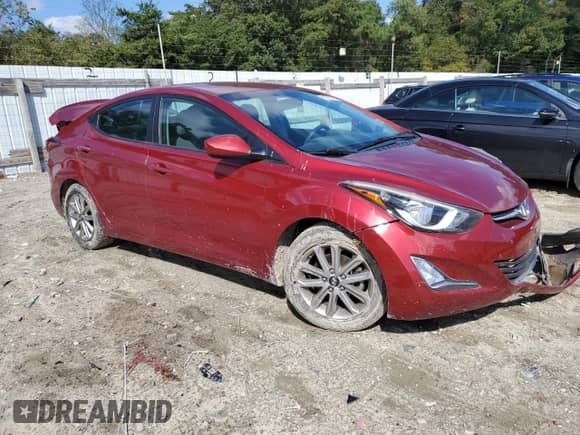 2016 Hyundai Elantra SE with VIN 5NPDH4AEXGH652715, listed as a Copart auction lot 85778915 with 108,996 mi miles and Salvage title. Bid and sale history available at DreamBid. Image 4.