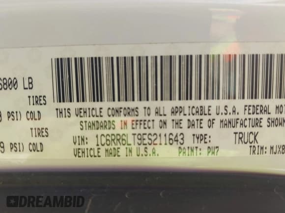 ✅ 2014 Ram 1500 Big Horn • VIN: 1C6RR6LT9ES211643 • Lot: 42260011. Wystawiony na IAAI z przebiegiem 152 552 mil. Bezpłatny archiwum sprzedaży aukcyjnych z USA i szczegółowy raport historii pojazdu na DreamBid. Zdjęcie 9.