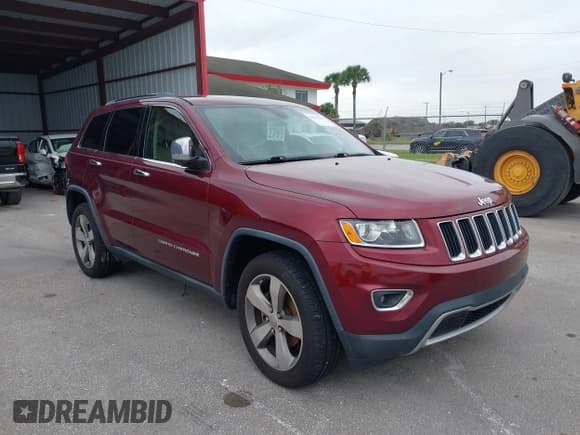 ✅ 2016 Jeep Grand Cherokee Limited • VIN: 1C4RJEBGXGC464336 • Lot: 43811250. Listed on IAAI with 108,565 mi. Free auction sales archive from the USA and detailed vehicle history report at DreamBid. Image 1.