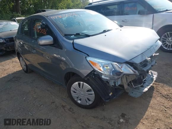 ✅ 2021 Mitsubishi Mirage ES • VIN: ML32AUHJ6MH013937 • Lot: 42863031. Listed on IAAI with 58,313 mi. Free auction sales archive from the USA and detailed vehicle history report at DreamBid. Image 1.