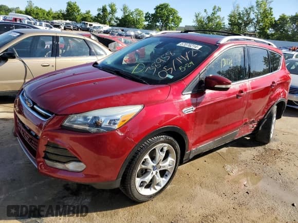 ✅ 2013 Ford Escape Titanium • VIN: 1FMCU0J92DUA34014 • Lot: 57076214. Listed on Copart with 131,176 mi. Free auction sales archive from the USA and detailed vehicle history report at DreamBid. Image 1.