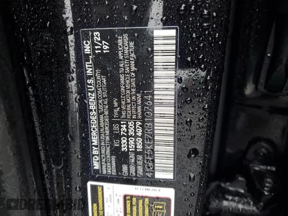 ✅ 2024 Mercedes-Benz GLS 450 • VIN: 4JGFF5KE7RB107641 • Lot: 45164975. Listed on Copart with 8,774 mi. Free auction sales archive from the USA and detailed vehicle history report at DreamBid. Image 14.