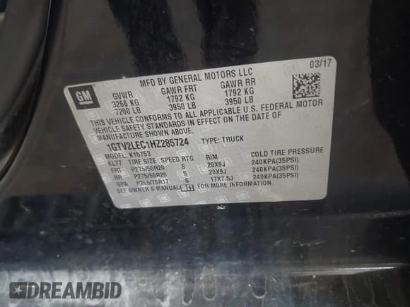 ✅ 2017 GMC Sierra 1500 • VIN: 1GTV2LEC1HZ285724 • Лот: 43307486. Опубликован ранее на IAAI с пробегом 155 276 миль. Бесплатный доступ к архиву аукционных продаж из США и подробный отчёт об истории автомобиля на DreamBid. Изображение 9.