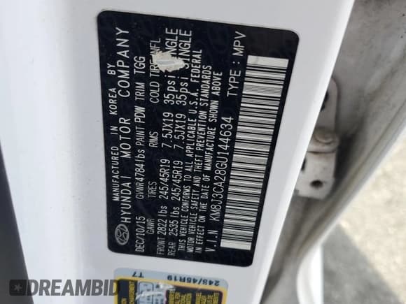 ✅ 2016 Hyundai Tucson Sport • VIN: KM8J3CA28GU144634 • Lot: 91911405. Wystawiony na Copart z przebiegiem 129 987 mil. Bezpłatny archiwum sprzedaży aukcyjnych z USA i szczegółowy raport historii pojazdu na DreamBid. Zdjęcie 13.