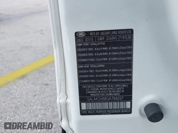 ✅ 2016 Land Rover LR4 HSE Lux • VIN: SALAK2V68GA784237 • Lot: 39564083. Listed on IAAI with Not provided. Free auction sales archive from the USA and detailed vehicle history report at DreamBid. Image 9.