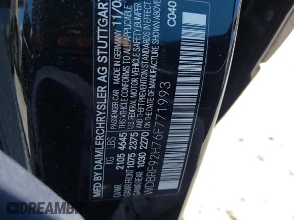 ✅ 2006 Mercedes-Benz C 280 Luxury • VIN: WDBRF92H76F771993 • Lot: 42063170. Wystawiony na IAAI z przebiegiem 154 091 mil. Bezpłatny archiwum sprzedaży aukcyjnych z USA i szczegółowy raport historii pojazdu na DreamBid. Zdjęcie 9.