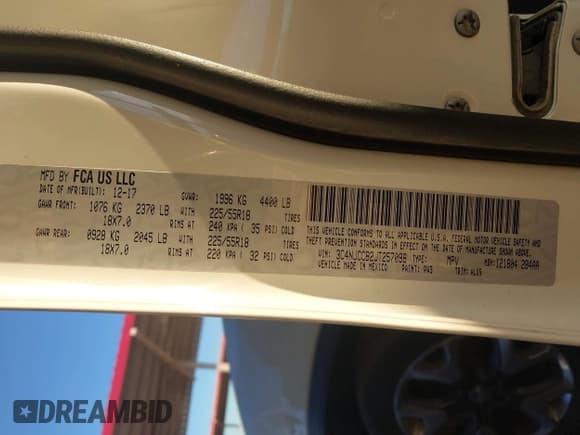 ✅ 2018 Jeep Compass Limited • VIN: 3C4NJCCB2JT257098 • Лот: 43605517. Опубликован ранее на IAAI с пробегом 107 543 миль. Бесплатный доступ к архиву аукционных продаж из США и подробный отчёт об истории автомобиля на DreamBid. Изображение 9.