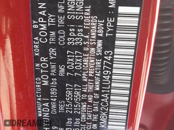 2020 Hyundai Kona SEL с VIN KM8K2CAA1LU497743, выставлен на аукционе Copart как лот 40992593 с пробегом 36 051 миль миль и . История ставок и продаж доступна на DreamBid. Изображение 15.