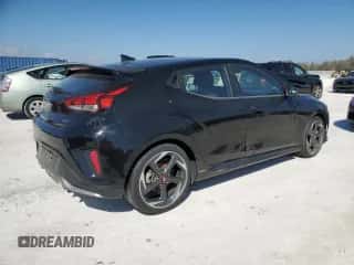 2019 Hyundai Veloster Turbo R-Spec with VIN KMHTH6AB3KU008450, listed as a Copart auction lot 43943474 with 43,225 mi miles and . Bid and sale history available at DreamBid. Image 3.