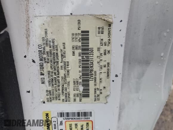 ✅ 2010 Ford Mustang V6 • VIN: 1ZVBP8EN3A5113501 • Лот: 86463785. Опубликован ранее на Copart с пробегом 124 316 миль. Бесплатный доступ к архиву аукционных продаж из США и подробный отчёт об истории автомобиля на DreamBid. Изображение 12.