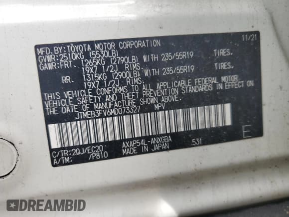 ✅ 2021 Toyota RAV4 XSE • VIN: JTMEB3FV6MD073327 • Лот: 67935555. Опубликован ранее на Copart с пробегом 33 178 миль. Бесплатный доступ к архиву аукционных продаж из США и подробный отчёт об истории автомобиля на DreamBid. Изображение 13.