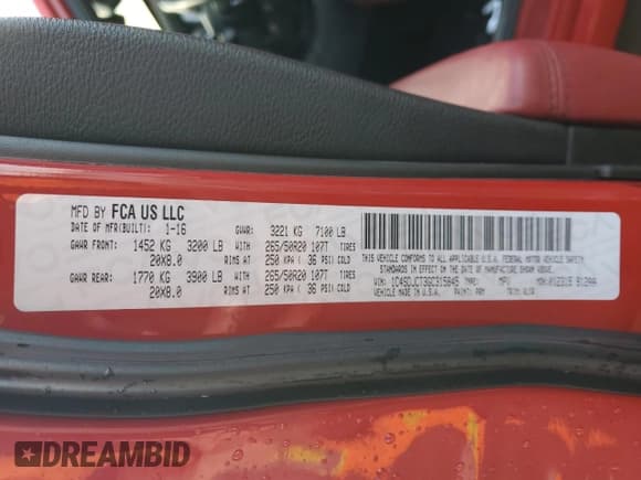 ✅ 2016 Dodge Durango R/T • VIN: 1C4SDJCT3GC315845 • Лот: 80342685. Опубликован ранее на Copart с пробегом 120 045 миль. Бесплатный доступ к архиву аукционных продаж из США и подробный отчёт об истории автомобиля на DreamBid. Изображение 13.