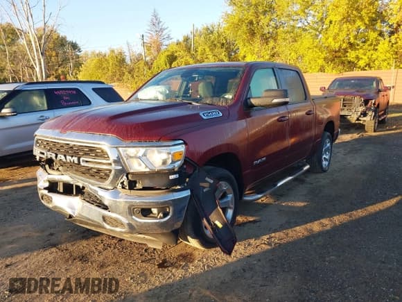 ✅ 2022 Ram 1500 Big Horn • VIN: 1C6SRFFT8NN439967 • Lot: 43550220. Listed on IAAI with 26,006 mi. Free auction sales archive from the USA and detailed vehicle history report at DreamBid. Image 17.