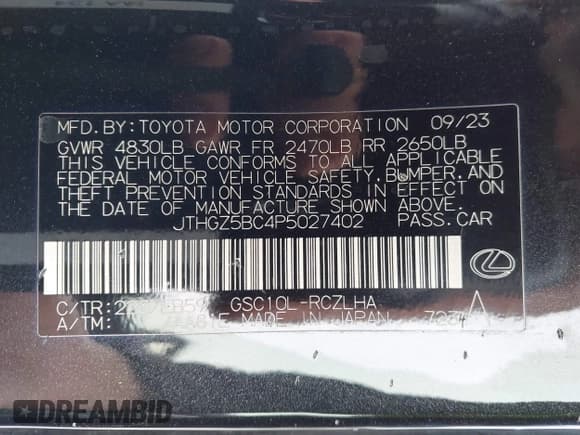 ✅ 2023 Lexus RC 350 F Sport • VIN: JTHGZ5BC4P5027402 • Lot: 42181360. Wystawiony na IAAI z przebiegiem 11 780 mil. Bezpłatny archiwum sprzedaży aukcyjnych z USA i szczegółowy raport historii pojazdu na DreamBid. Zdjęcie 9.