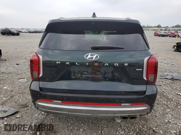 2024 Hyundai Palisade Calligraphy with VIN KM8R7DGE6RU696117, listed as a Copart auction lot 63986934 with 7,561 mi miles and Salvage title. Bid and sale history available at DreamBid. Image 6.