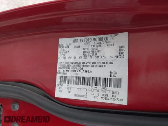 ✅ 2010 Ford Explorer Sport Trac XLT • VIN: 1FMEU5BE4AUA36831 • Лот: 43757652. Опубликован ранее на IAAI с пробегом 214 048 миль. Бесплатный доступ к архиву аукционных продаж из США и подробный отчёт об истории автомобиля на DreamBid. Изображение 9.