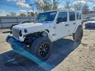 ✅ 2021 Jeep Wrangler Unlimited Sahara Altitude • VIN: 1C4HJXEM4MW656175 • Lot: 94432725. Listed on Copart with 38,960 mi. Free auction sales archive from the USA and detailed vehicle history report at DreamBid. Image 1.