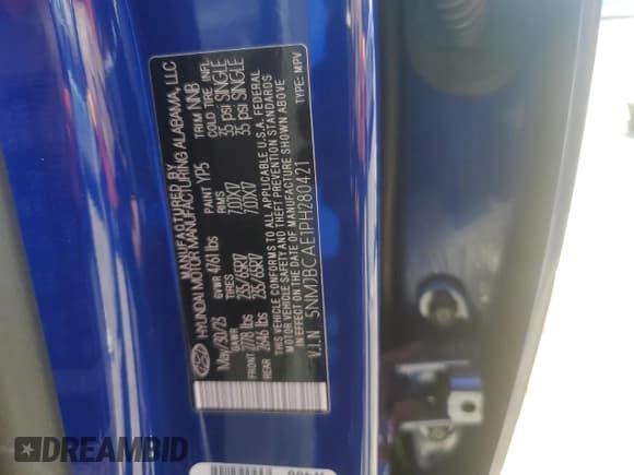 ✅ 2023 Hyundai Tucson SEL • VIN: 5NMJBCAE1PH280421 • Lot: 66969584. Wystawiony na Copart z przebiegiem 6 293 mil. Bezpłatny archiwum sprzedaży aukcyjnych z USA i szczegółowy raport historii pojazdu na DreamBid. Zdjęcie 14.