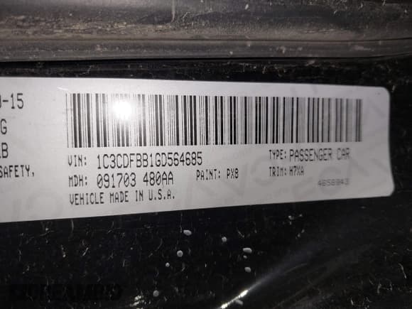 ✅ 2016 Dodge Dart SXT • VIN: 1C3CDFBB1GD564685 • Lot: 42971588. Wystawiony na IAAI z przebiegiem 152 237 mil. Bezpłatny archiwum sprzedaży aukcyjnych z USA i szczegółowy raport historii pojazdu na DreamBid. Zdjęcie 9.