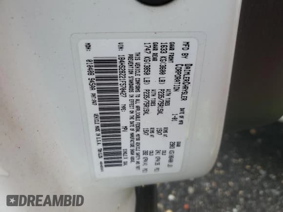 ✅ 2001 Dodge Durango • VIN: 1B4HS28Z21F570427 • Lot: 58657475. Wystawiony na Copart z przebiegiem 114 295 mil. Bezpłatny archiwum sprzedaży aukcyjnych z USA i szczegółowy raport historii pojazdu na DreamBid. Zdjęcie 13.