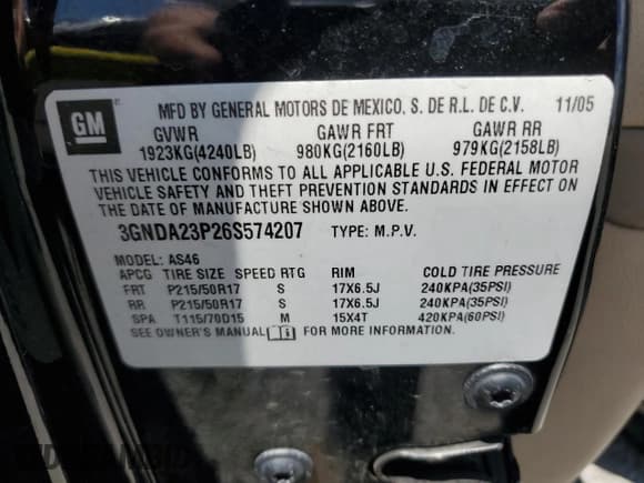 ✅ 2006 Chevrolet HHR LT • VIN: 3GNDA23P26S574207 • Lot: 55324834. Listed on Copart with 155,849 mi. Free auction sales archive from the USA and detailed vehicle history report at DreamBid. Image 12.