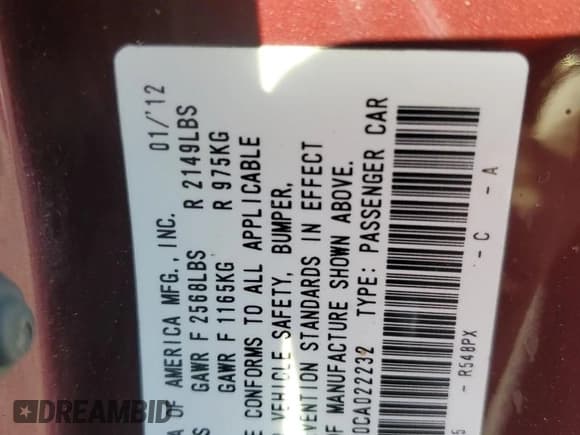 ✅ 2012 Acura TL Auto • VIN: 19UUA8F20CA022232 • Lot: 91256885. Wystawiony na Copart z przebiegiem 127 120 mil. Bezpłatny archiwum sprzedaży aukcyjnych z USA i szczegółowy raport historii pojazdu na DreamBid. Zdjęcie 13.