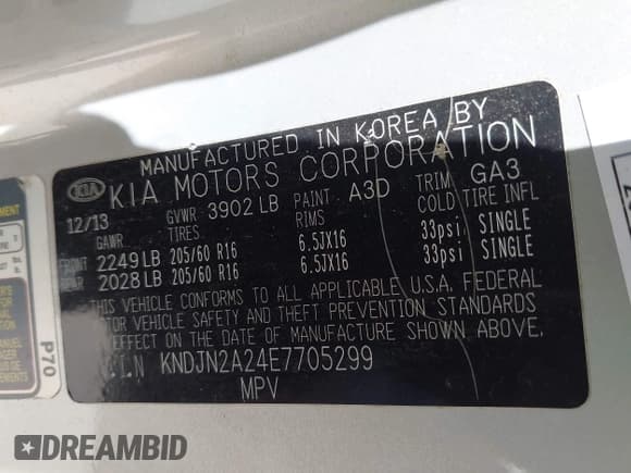 ✅ 2014 Kia Soul • VIN: KNDJN2A24E7705299 • Лот: 42825648. Опубликован ранее на IAAI с пробегом 154 574 миль. Бесплатный доступ к архиву аукционных продаж из США и подробный отчёт об истории автомобиля на DreamBid. Изображение 9.