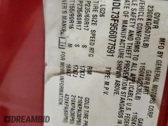 ✅ 2005 Chevrolet Equinox LT • VIN: 2CNDL73F956077591 • Лот: 89390395. Опубликован ранее на Copart с пробегом 137 256 миль. Бесплатный доступ к архиву аукционных продаж из США и подробный отчёт об истории автомобиля на DreamBid. Изображение 13.