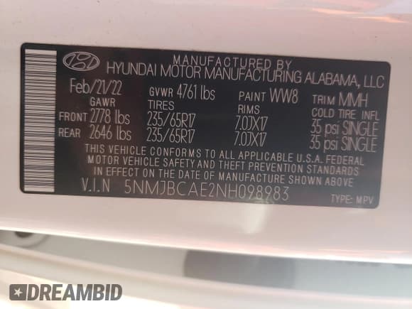 ✅ 2022 Hyundai Tucson SEL • VIN: 5NMJBCAE2NH098983 • Lot: 68449134. Wystawiony na Copart z przebiegiem 18 259 mil. Bezpłatny archiwum sprzedaży aukcyjnych z USA i szczegółowy raport historii pojazdu na DreamBid. Zdjęcie 13.