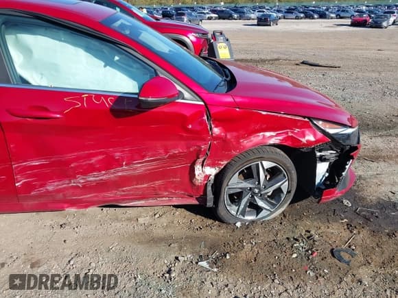 ✅ 2023 Hyundai Elantra Limited • VIN: KMHLN4AJ5PU038531 • Lot: 43483570. Listed on IAAI with 57,294 mi. Free auction sales archive from the USA and detailed vehicle history report at DreamBid. Image 6.