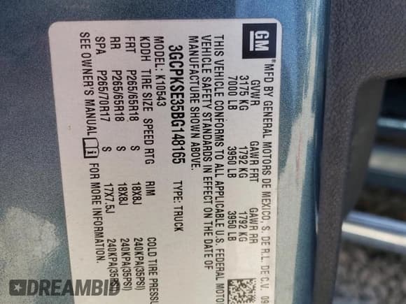 ✅ 2011 Chevrolet Silverado 1500 LT • VIN: 3GCPKSE35BG148165 • Lot: 75865274. Listed on Copart with 161,556 mi. Free auction sales archive from the USA and detailed vehicle history report at DreamBid. Image 12.