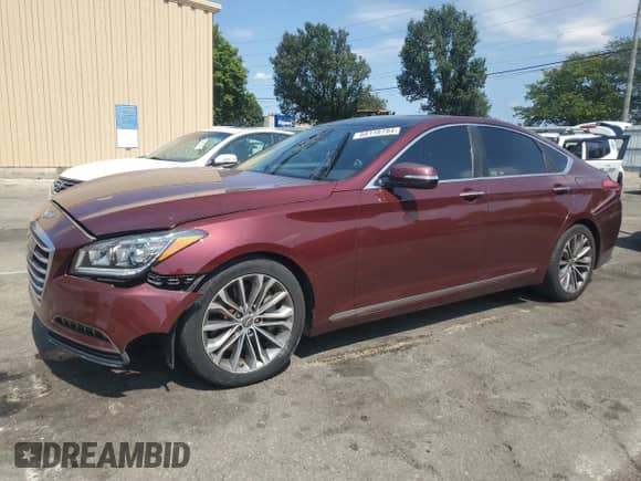 2015 Hyundai Genesis 3.8L z VIN KMHGN4JE8FU066276, wystawiony jako Copart lot #68118794 z przebiegiem 83 644 mil mil oraz Szkoda całkowita • Salvage title. Historia ofert i sprzedaży dostępna na DreamBid. Obrazek 1.
