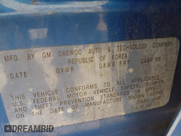 ✅ 2005 Chevrolet Aveo LS • VIN: KL1TD526X5B399695 • Lot: 42048951. Listed on IAAI with 128,466 mi. Free auction sales archive from the USA and detailed vehicle history report at DreamBid. Image 9.