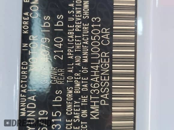 2020 Hyundai Veloster with VIN KMHT36AH4LU005013, listed as a Copart auction lot 65927394 with 84,972 mi miles and Salvage title. Bid and sale history available at DreamBid. Image 14.