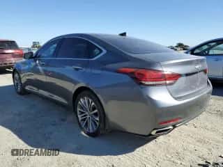 2015 Hyundai Genesis 3.8L z VIN KMHGN4JE2FU077886, wystawiony jako Copart lot #76945744 z przebiegiem 872 mil mil oraz Szkoda całkowita • Salvage title. Historia ofert i sprzedaży dostępna na DreamBid. Obrazek 2.