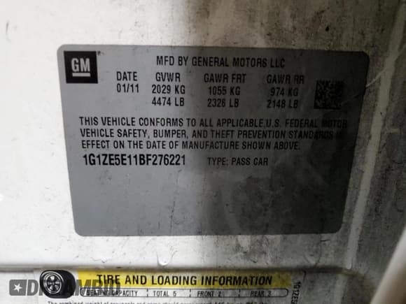 ✅ 2011 Chevrolet Malibu LTZ • VIN: 1G1ZE5E11BF276221 • Lot: 73025734. Listed on Copart with 199,383 mi. Free auction sales archive from the USA and detailed vehicle history report at DreamBid. Image 13.