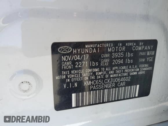 ✅ 2018 Hyundai Ioniq Blue • VIN: KMHC65LCXJU064602 • Lot: 48553015. Wystawiony na Copart z przebiegiem 117 682 mil. Bezpłatny archiwum sprzedaży aukcyjnych z USA i szczegółowy raport historii pojazdu na DreamBid. Zdjęcie 13.