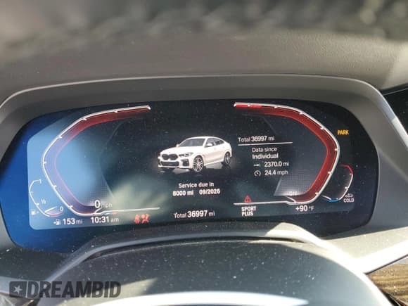 ✅ 2020 BMW X6 sDrive40i • VIN: 5UXCY4C0XL9D04611 • Лот: 84932485. Опубликован ранее на Copart с пробегом 36 997 миль. Бесплатный доступ к архиву аукционных продаж из США и подробный отчёт об истории автомобиля на DreamBid. Изображение 9.