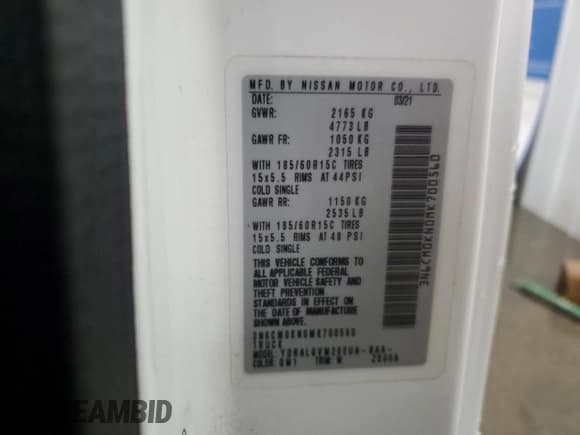 ✅ 2021 Nissan NV200 SV • VIN: 3N6CM0KN0MK700560 • Лот: 92226875. Опубликован ранее на Copart с пробегом 151 168 миль. Бесплатный доступ к архиву аукционных продаж из США и подробный отчёт об истории автомобиля на DreamBid. Изображение 12.