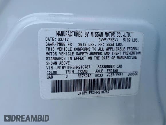 ✅ 2017 Infiniti Q70 3.7 • VIN: JN1BY1PR3HM210787 • Lot: 85080335. Listed on Copart with 82,861 mi. Free auction sales archive from the USA and detailed vehicle history report at DreamBid. Image 13.