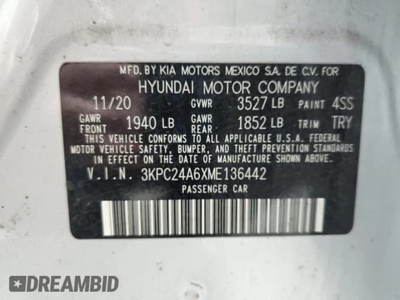 ✅ 2021 Hyundai Accent SE • VIN: 3KPC24A6XME136442 • Лот: 85096604. Опубликован ранее на Copart с пробегом 90 308 миль. Бесплатный доступ к архиву аукционных продаж из США и подробный отчёт об истории автомобиля на DreamBid. Изображение 12.