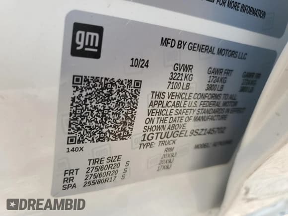 ✅ 2025 GMC Sierra 1500 Denali • VIN: 1GTUUGEL9SZ145702 • Лот: 48544805. Опубликован ранее на Copart с пробегом 242 миль. Бесплатный доступ к архиву аукционных продаж из США и подробный отчёт об истории автомобиля на DreamBid. Изображение 13.